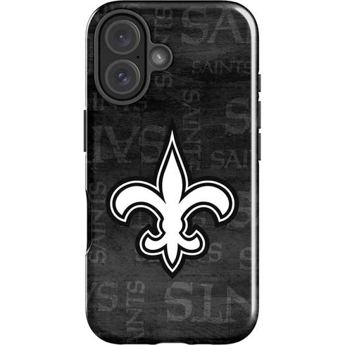 NFL New Orleans Saints Black & White iPhone 16 Impact Case